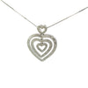 Diamond Triple Heart Pendant with White Gold