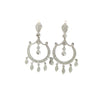 Diamonds Chandelier Dangle Drop Earrings with White Gold