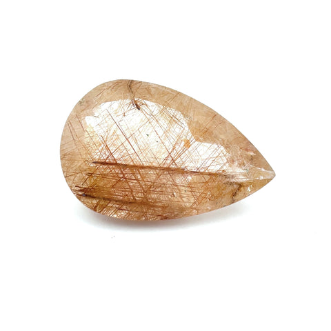 21.12cts Natural Rutile Quartz Gemstone - Pear Shape - 21973RGT