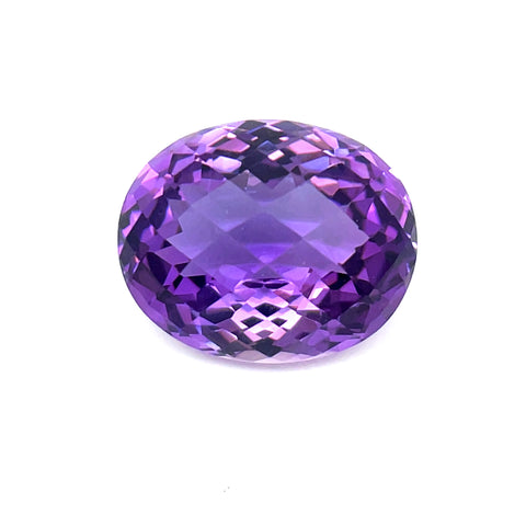 12.56cts Natural Amethyst Gemstone - Oval Shape - 22048RGT