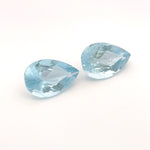 4.92cts Natural Blue Aquamarine Gemstone Pair  - Pear Shape - 22200RGT