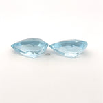 4.92cts Natural Blue Aquamarine Gemstone Pair  - Pear Shape - 22200RGT