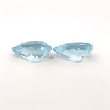 4.92cts Natural Blue Aquamarine Gemstone Pair  - Pear Shape - 22200RGT