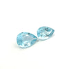 6.11 cts Natural Blue Aquamarine Gemstone Pair  - Pear Shape - 22200RGT