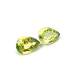 2.60 cts Natural Yellow Green Sapphire Gemstone Pair - Pear Shape - 23199RGT