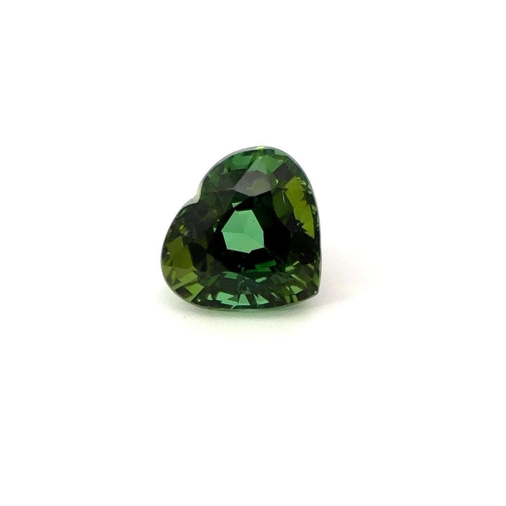 2.16 cts Natural Forest Green Tourmaline Gemstone - Heart Shape - 23333RGT