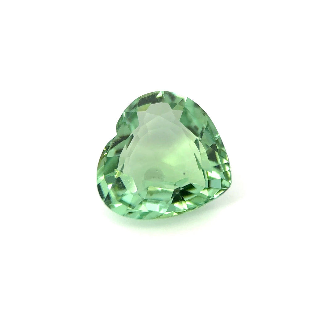 4.84 cts Natural Gemstone Pastel Green Tourmaline - Heart Shape - 23334RGT