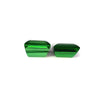 5.18 cts Natural Green Tourmaline Gemstone Pair - Square Shape - 23404RGT