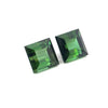 4.98cts Natural Bottle Green Tourmaline Gemstone Pair - Square Shape - 23412RGT