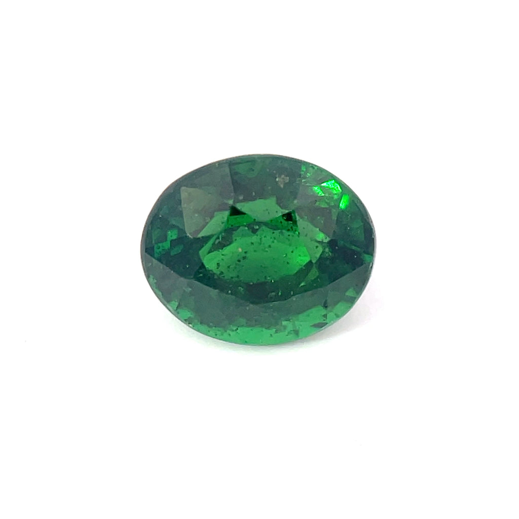 1.09 cts Natural Gemstone Green Tsavorite Garnet  - Oval Shape - 23642RGT