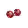 3.26 cts Natural Peachy Pink Malaya Garnet Gemstone - Round Shape Pair - 24303RGT