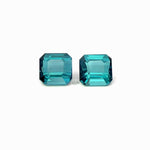 2.07 cts Natural Gemstone Indigolite Tourmaline Pair - Square Octagon Shape - 24346RGT