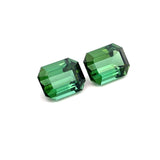 3.02 cts Natural Green Tourmaline Gemstone Pair - Octagon Shape - 23410RGT