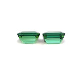 3.02 cts Natural Green Tourmaline Gemstone Pair - Octagon Shape - 23410RGT