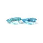 4.94 cts Natural Blue Aquamarine Gemstone Pair  - Pear Shape - 24492RGT