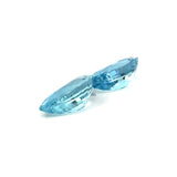 4.94 cts Natural Blue Aquamarine Gemstone Pair  - Pear Shape - 24492RGT