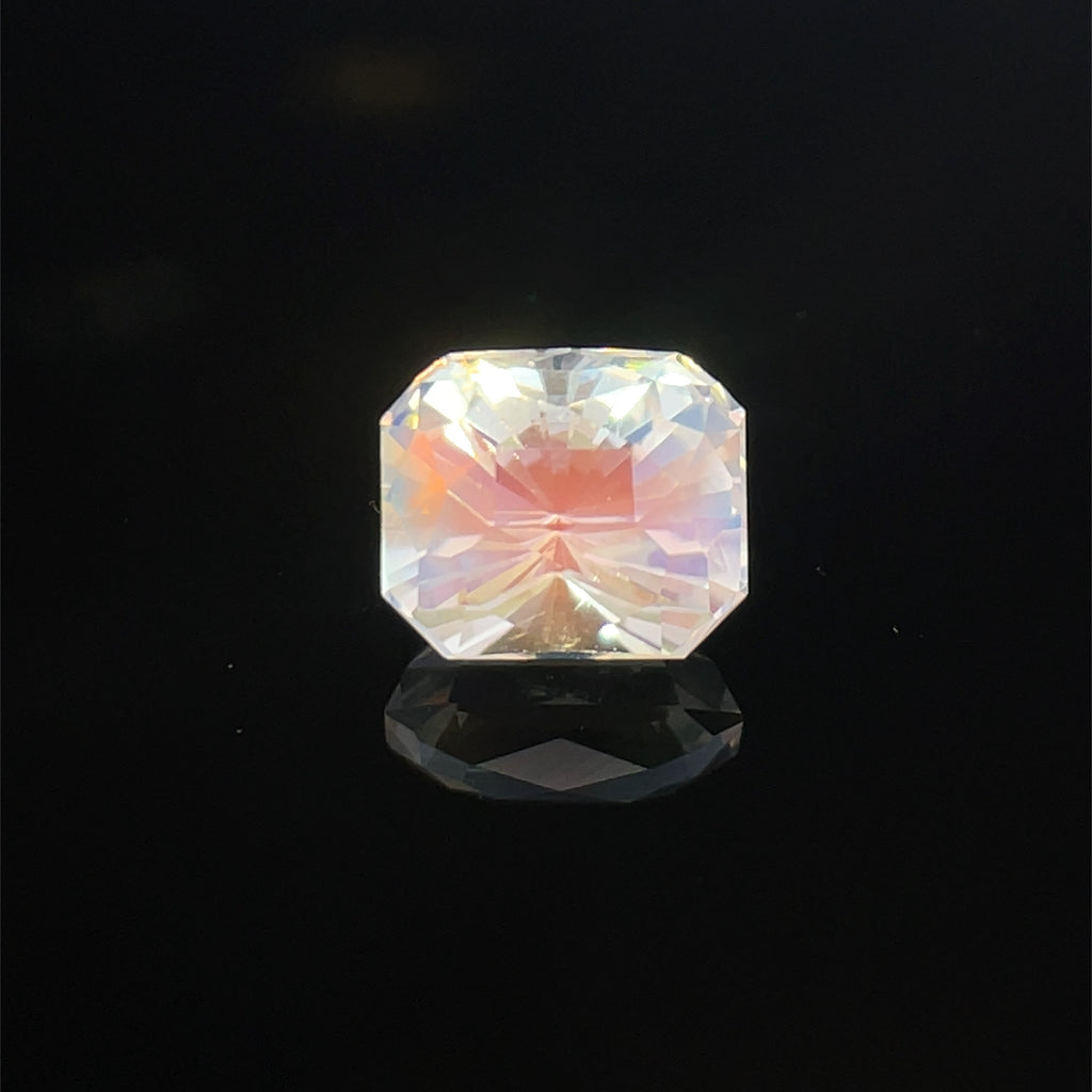 2.72cts Natural Rainbow Moonstone Gemstone - Emerald Cut Shape - 24725RGT