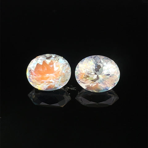 2.98cts Natural Rainbow Moonstone Gemstone Pair - Oval Shape - 24746RGT