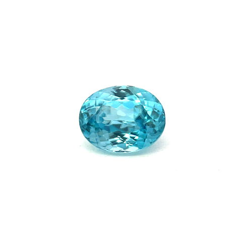 4.15 cts Natural Gemstone Blue Zircon from Cambodia - Oval Shape - 24809RGT