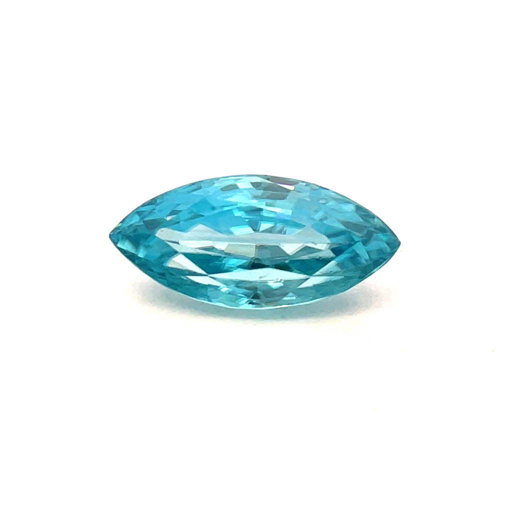 7.30 cts Natural Gemstone Blue Zircon from Cambodia - Marquise Shape - 24810RGT