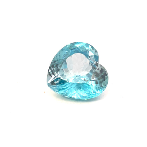 6.92 cts Natural Gemstone Blue Zircon from Cambodia - Heart Shape - 24813RGT