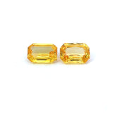 2.20cts Natural Heated Yellow Sapphire Gemstone Pair - Octagon Shape - 24855RGT