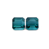 2.85cts Natural Gemstone Blue Indicolite Tourmaline Pair - Octagon Shape - 24889RGT