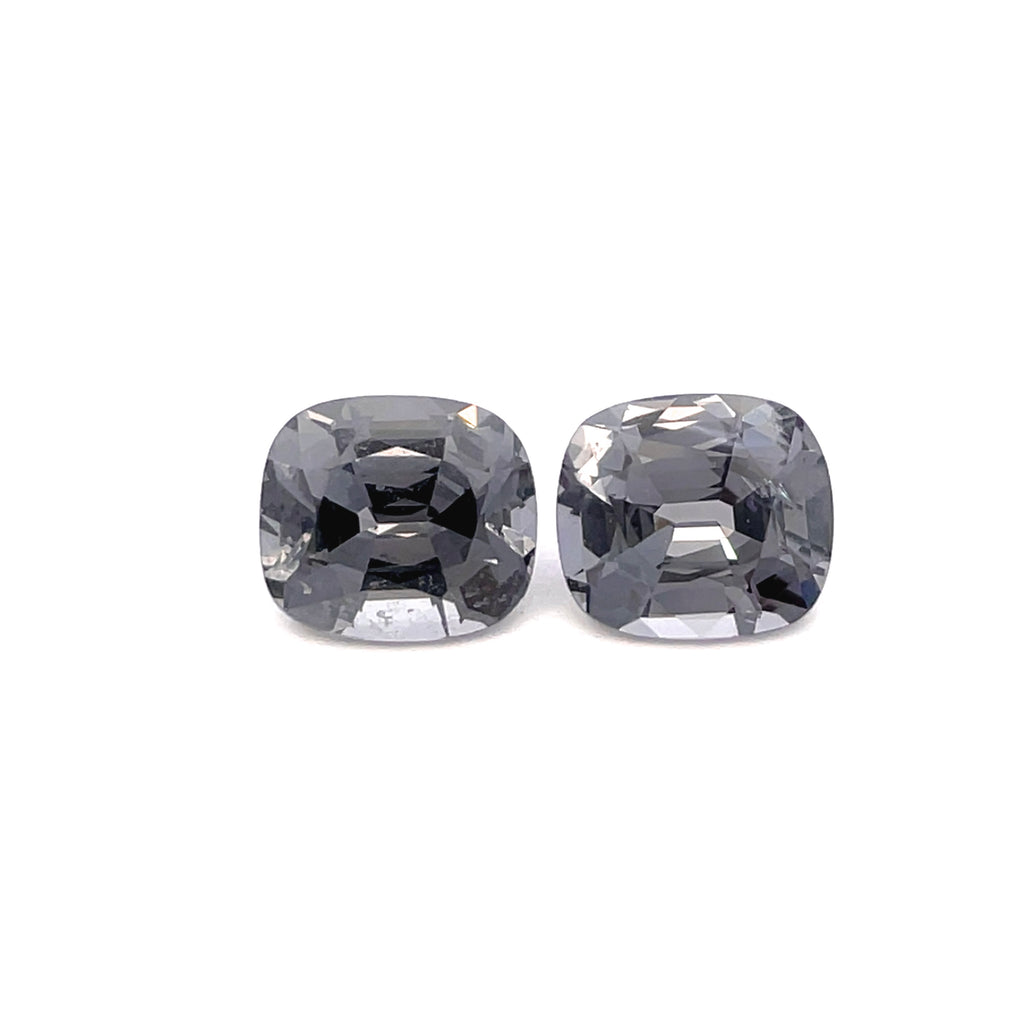 2.82cts Natural Gray Spinel Gemstone Pair - Cushion Shape - 24950RGT