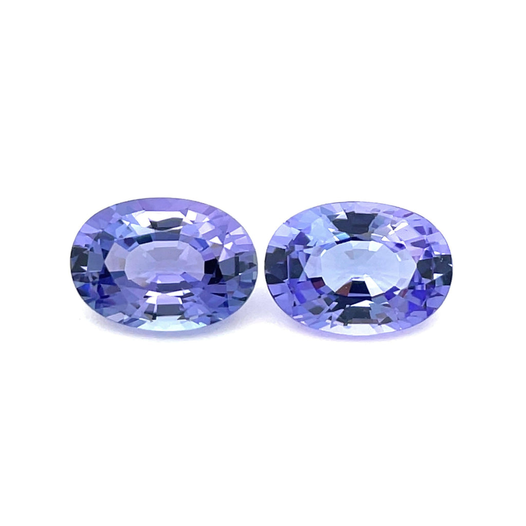 2.71cts Natural Blue Tanzanite Gemstone Pair - Oval Shape - 24963RGT