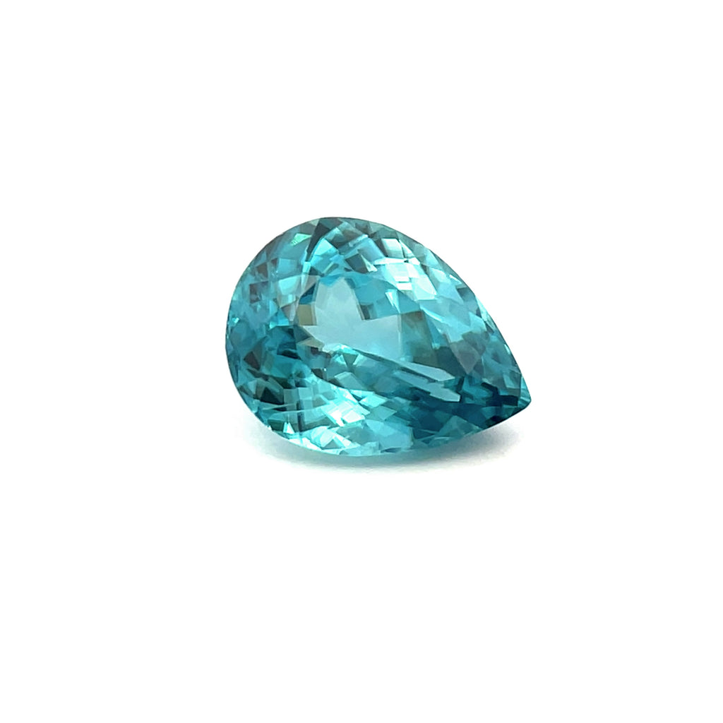 5.78cts Natural Gemstone Blue Zircon from Cambodia - Pear Shape - 24968RGT