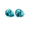 5.90cts Natural Gemstone Blue Zircon from Cambodia Pair - Pear Shape - 24969RGT