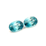 8.39cts Natural Gemstone Blue Zircon from Cambodia Pair - Oval Shape - 24971RGT