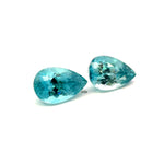 10.53cts Natural Gemstone Blue Zircon from Cambodia Pair - Pear Shape - 24972RGT