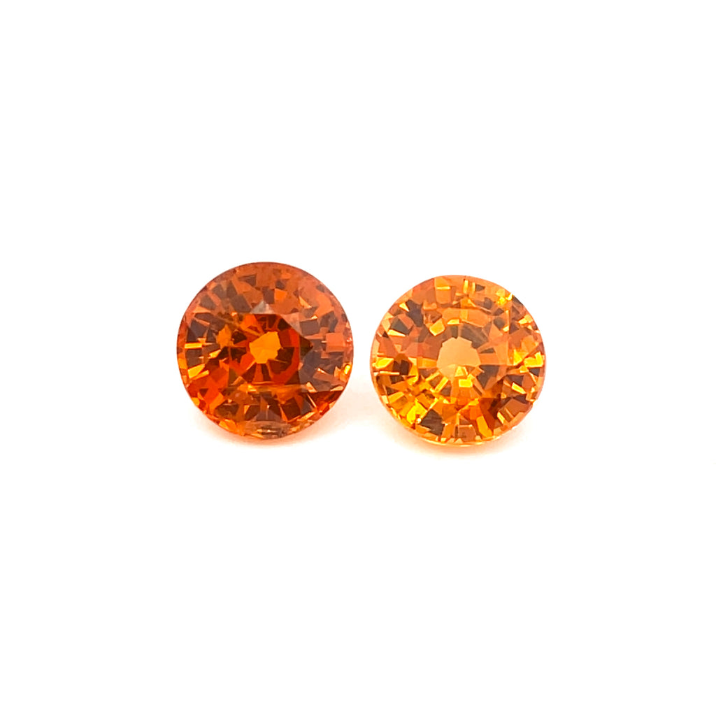 2.81cts Natural Gemstone Fanta Spessartite Garnet Pair - Round Shape - 24974RGT