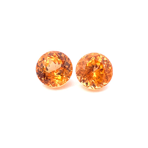 3.59cts Natural Gemstone Fanta Spessartite Garnet Pair - Round Shape - 24977RGT