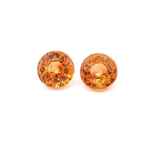 3.81cts Natural Gemstone Fanta Spessartite Garnet Pair - Round Shape - 24978RGT