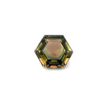 2.10cts Natural Bi - Color Tourmaline Gemstone - Hexagon Shape - 25032RGT