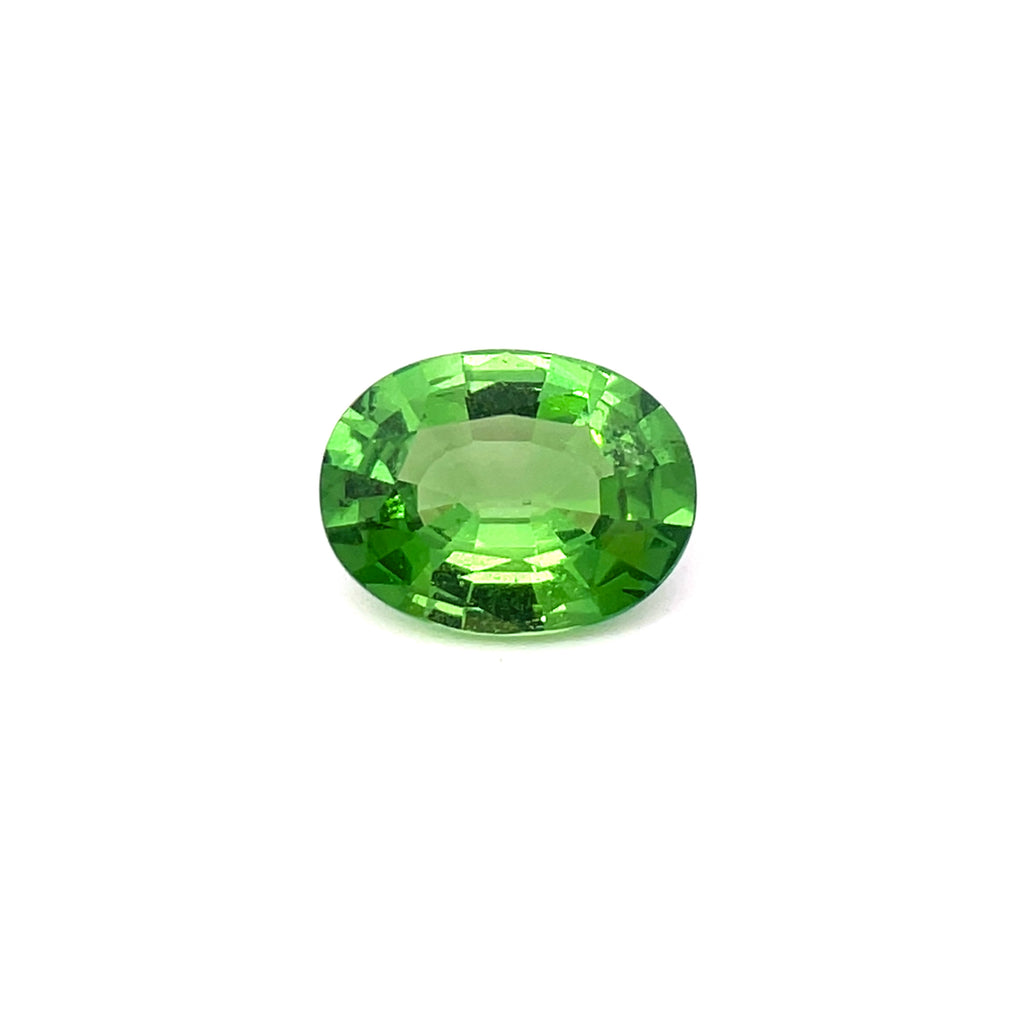 1.57cts Natural Gemstone Green Tsavorite Garnet - Oval Shape - 25076RGT