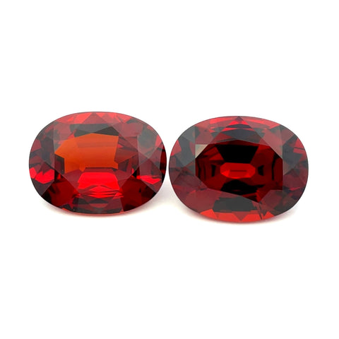 19.17cts Natural Orange Red Spessartite Garnet Gemstone - Oval Shape - 25079RGT