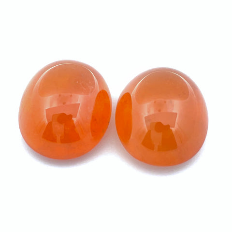43.03cts Natural Fanta Spessartite Garnet Cabochon Pair - Oval Shape - 25082RGT