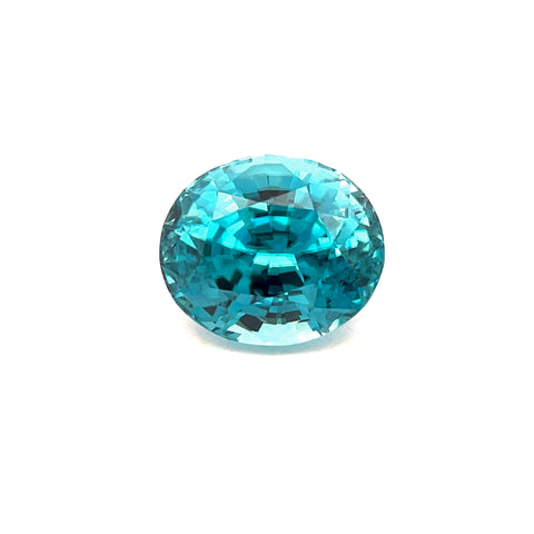 7.90cts Natural Gemstone Blue Zircon from Cambodia - Oval Shape - 25286RGT