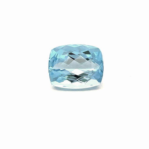2.77cts Natural Blue Aquamarine Gemstone  - Cushion Shape - 25377RGT
