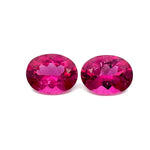 3.23cts Natural Gemstone Rubellite Tourmaline Pair - Oval Shape - 25390RGT