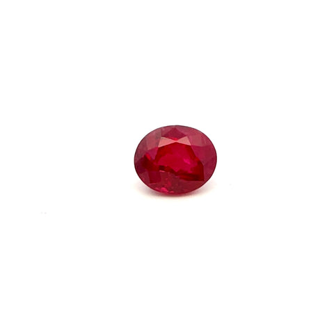 1.35cts Bellerophon Natural Heated Pigeon Blood Vivid Red Ruby - Oval Shape - 25400RGT
