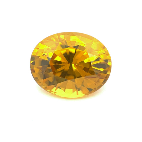 6.37cts Natural Yellow Zircon Gemstone from Sri Lanka - Oval Shape - 25300RGT