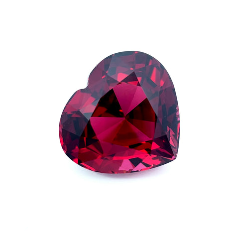 17.21cts Natural Purplish Red Rhodolite Garnet Gemstone - Heart Shape - 25461RGT