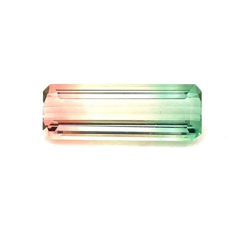 4.44cts Natural Bi-Color Tourmaline Gemstone - Octagon Shape - 25653RGT
