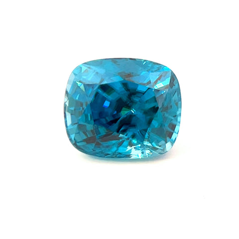 10.73cts Natural Gemstone Blue Zircon from Cambodia - Cushion Shape - 25658RGT
