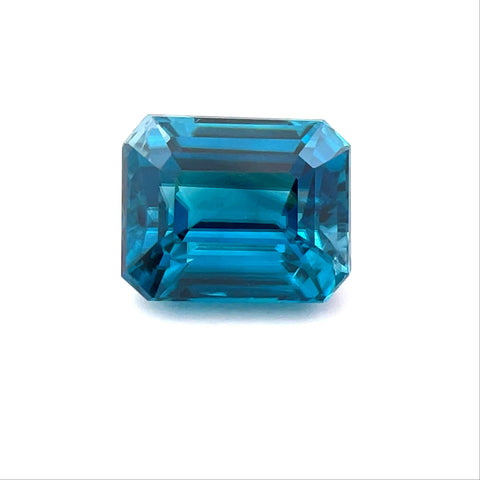 10.02cts Natural Gemstone Blue Zircon from Cambodia - Emerald Cut - 25659RGT