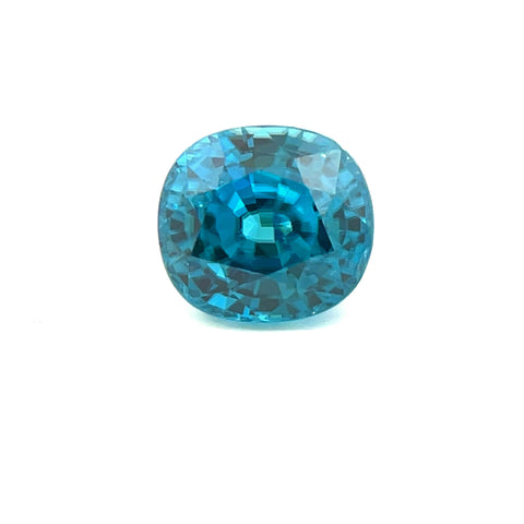 8.02cts Natural Gemstone Blue Zircon from Cambodia - Cushion Shape - 25660RGT